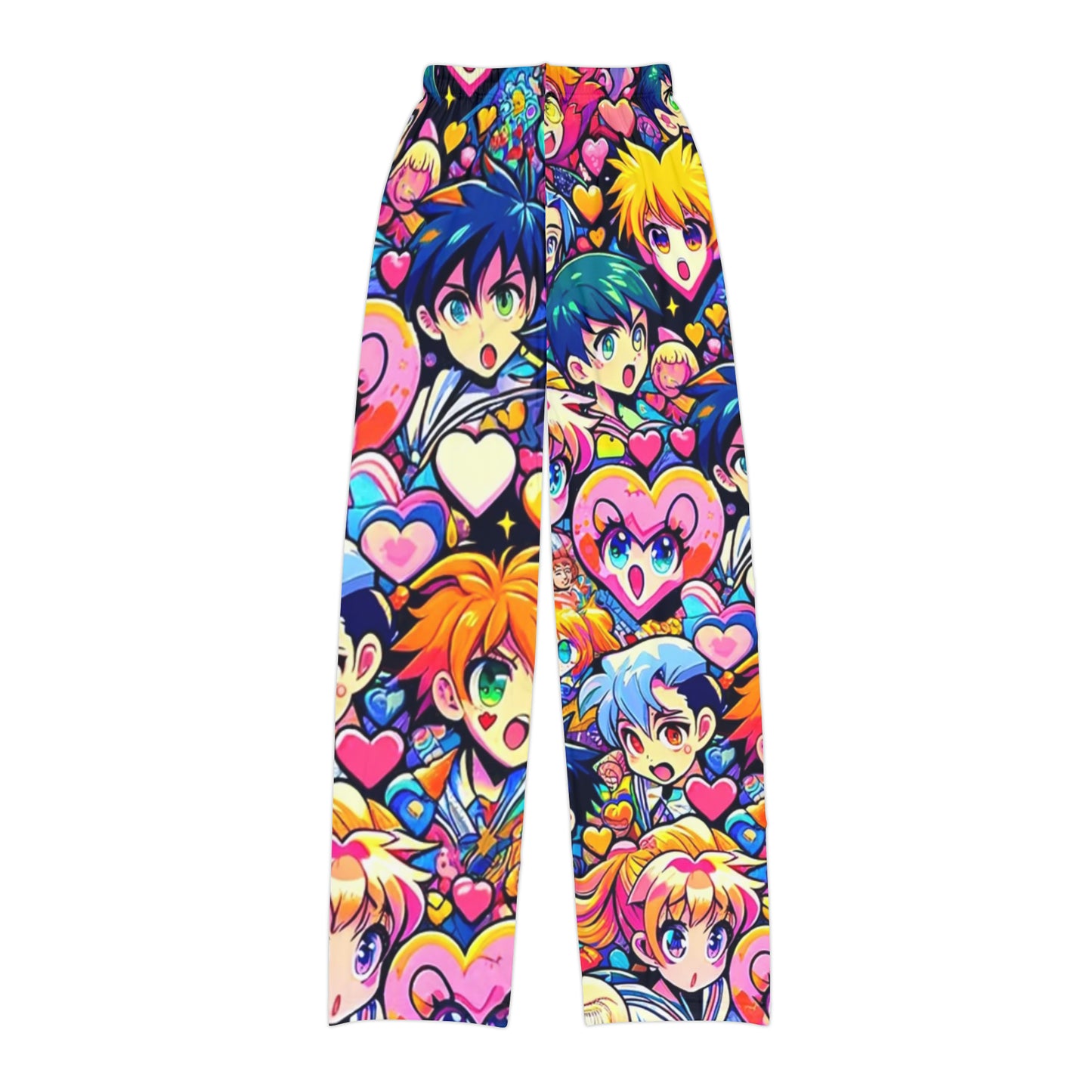 For Your Valentine's Or Not - Anime Heart Design Kid's Pajama Pants