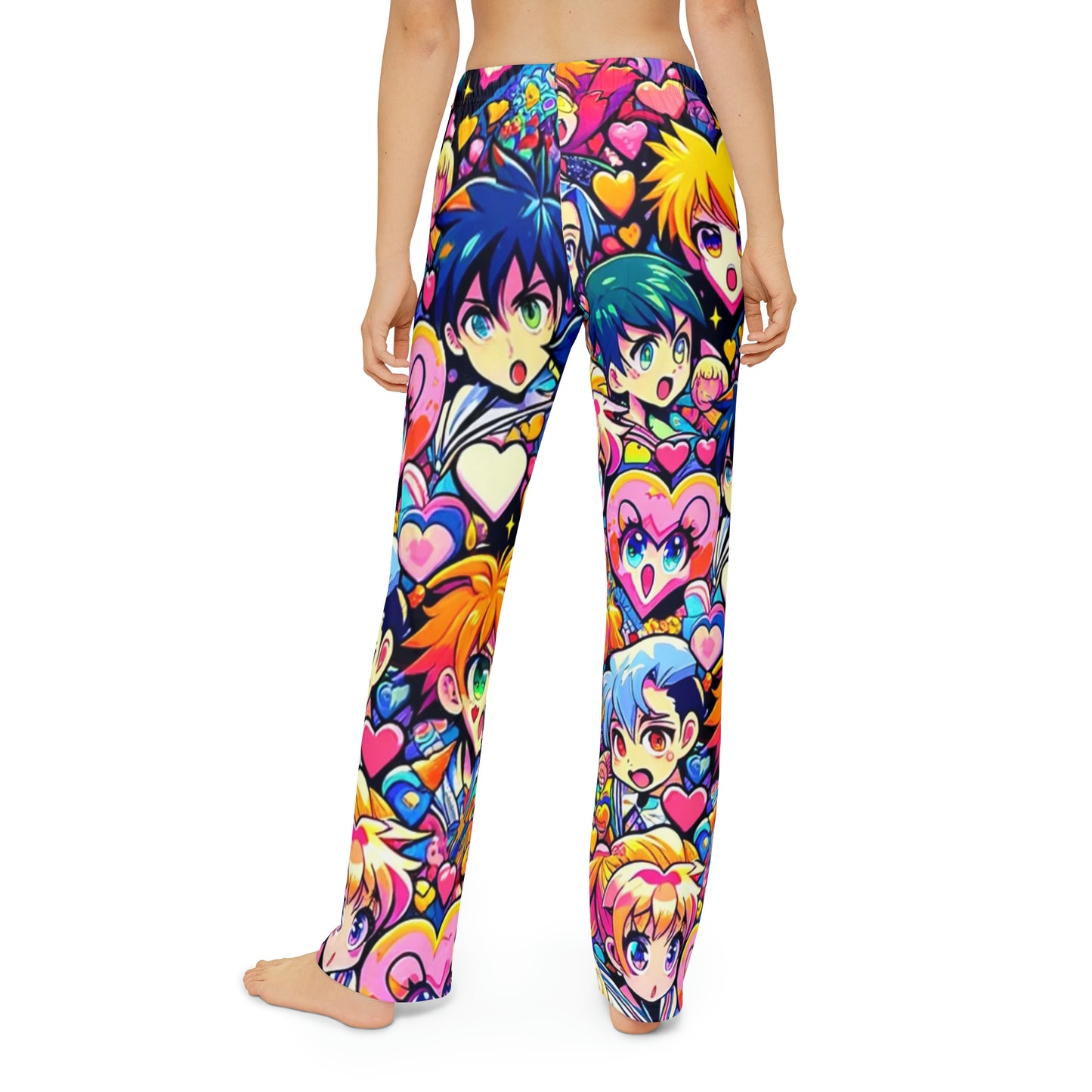 For Your Valentine's Or Not - Anime Heart Design Kid's Pajama Pants