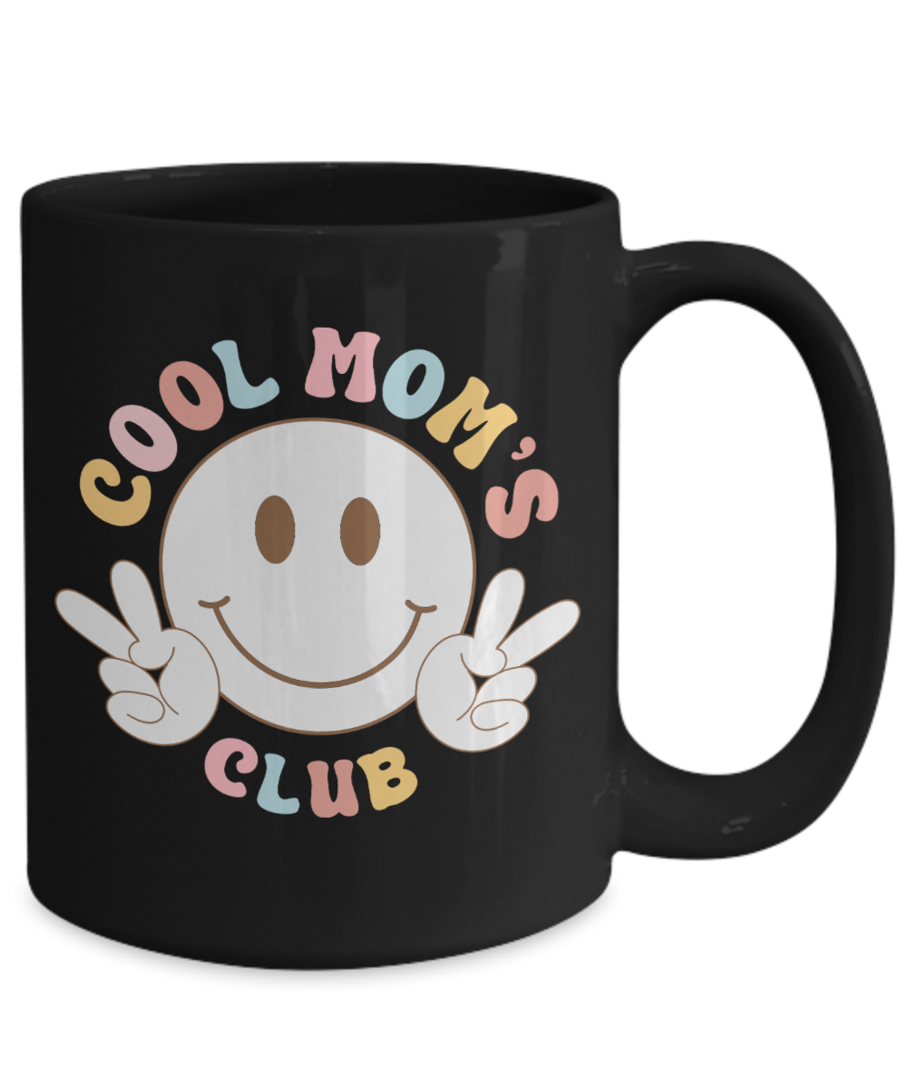 Cool Mom's Club 15oz Black Mug