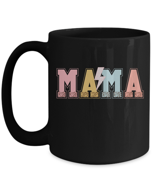 Mama Lightning Black 15 oz mug