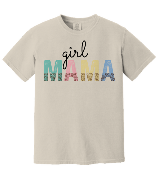 Girl Mama Mama Comfort Tee Light Brown