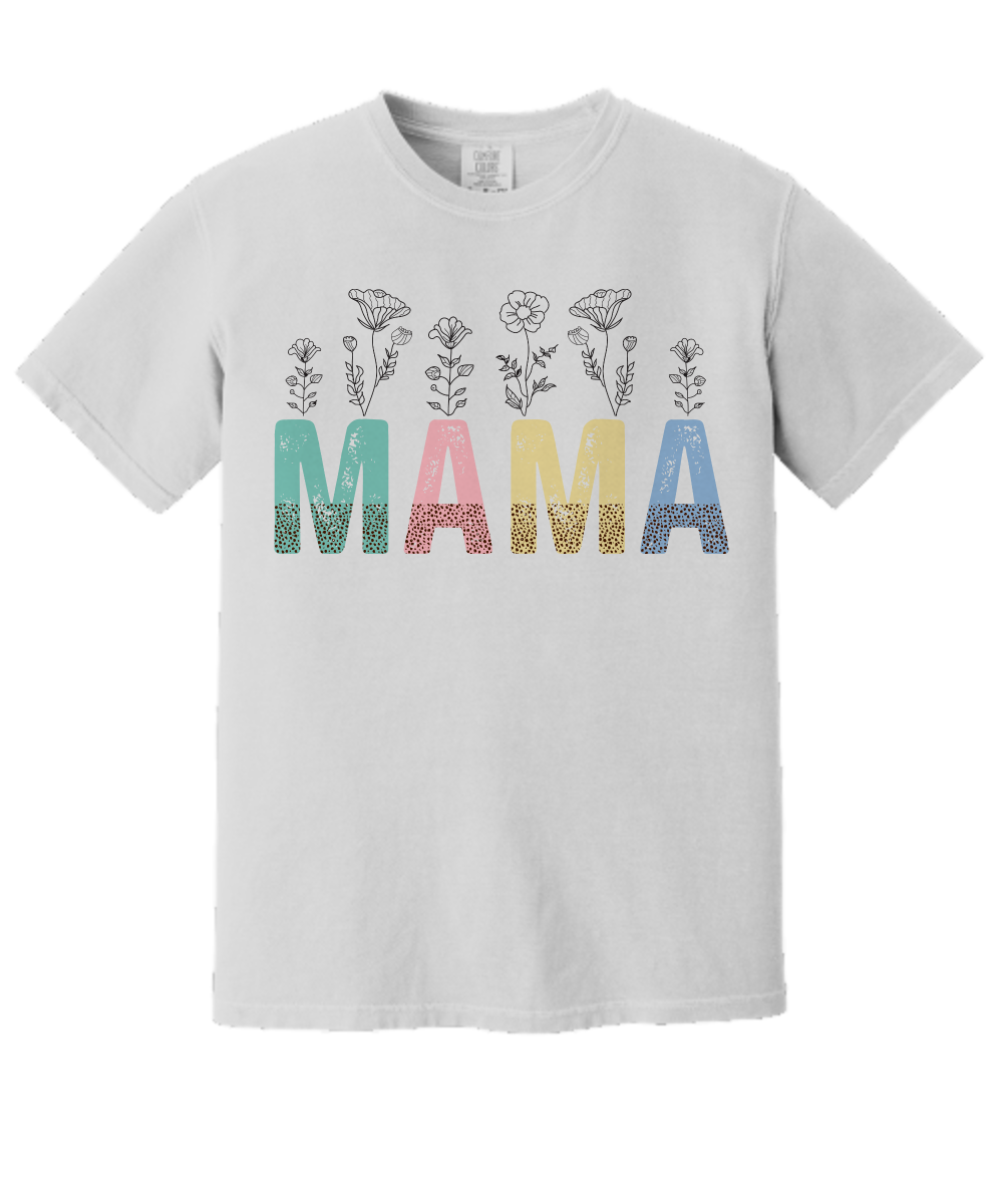 Mama Wildflowers Shirt White