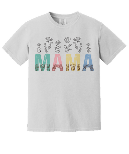 Mama Wildflowers Shirt White