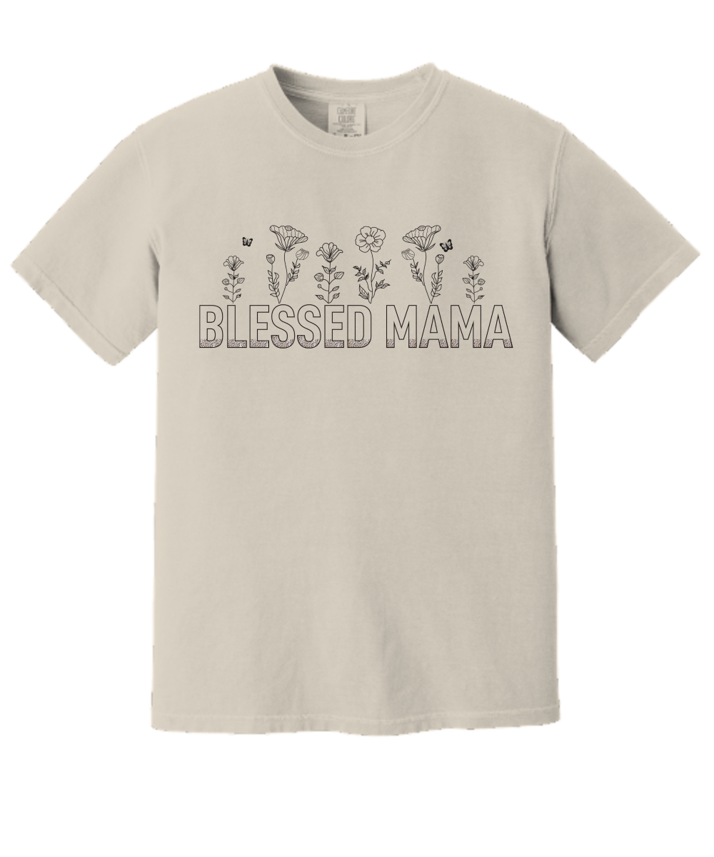 Blessed Mama Comfort Tee Light Brown