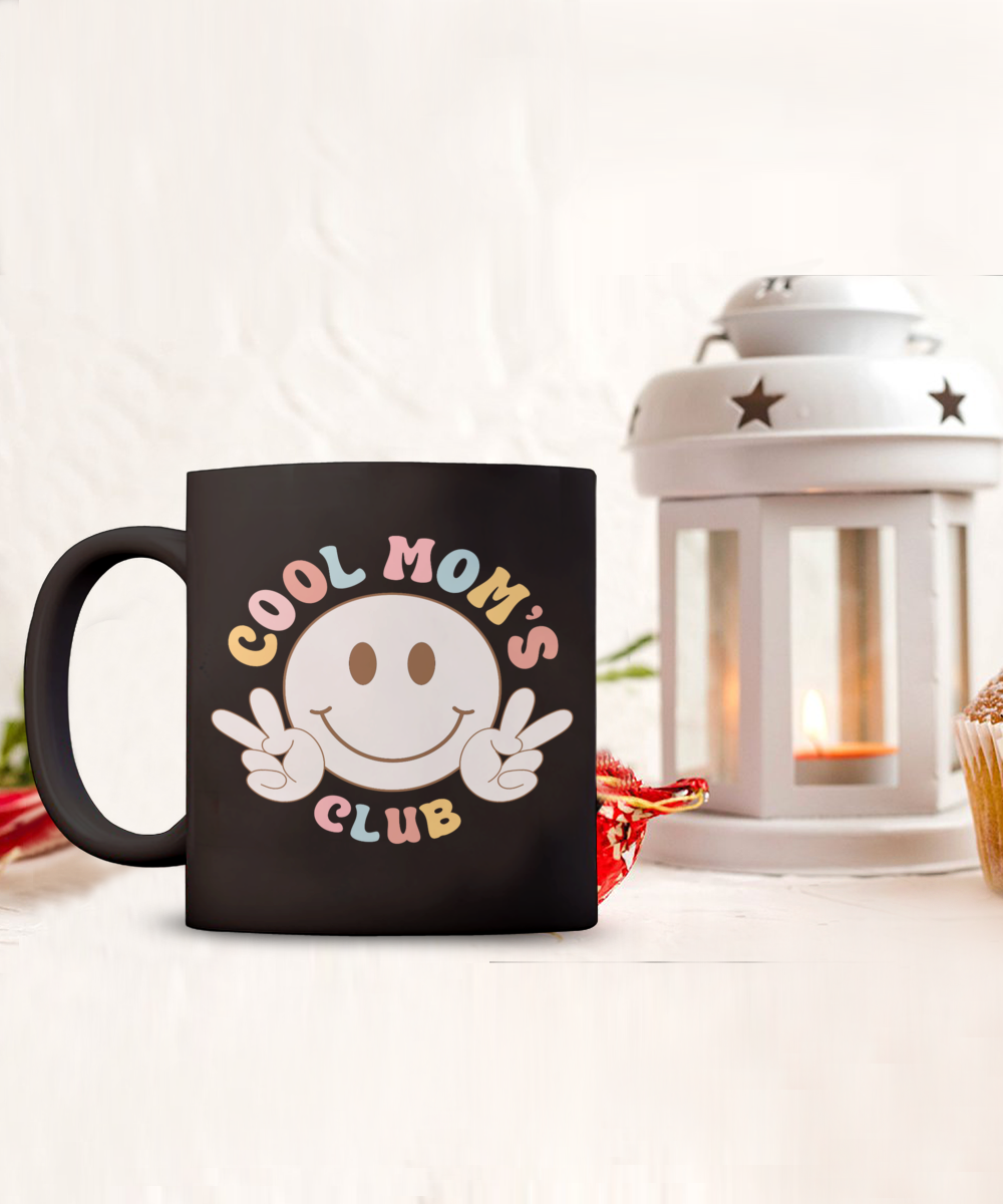 Cool Mom's Club 15oz Black Mug