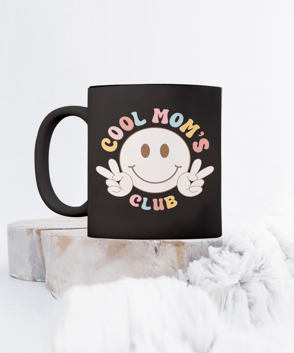 Cool Mom's Club 15oz Black Mug