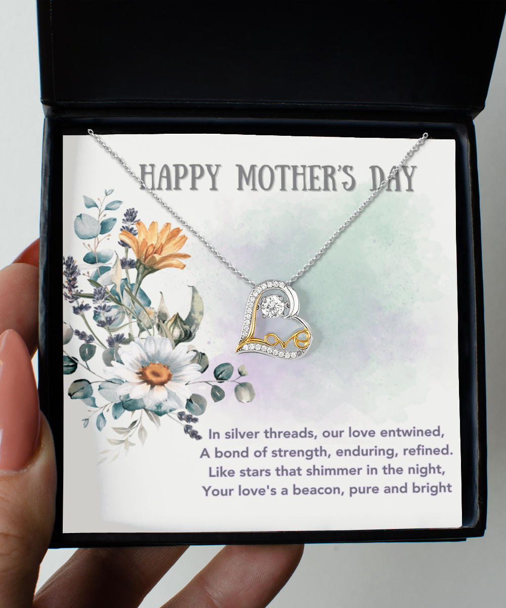 Love Dance Necklace Happy Mother's Day Vintage Bouquet