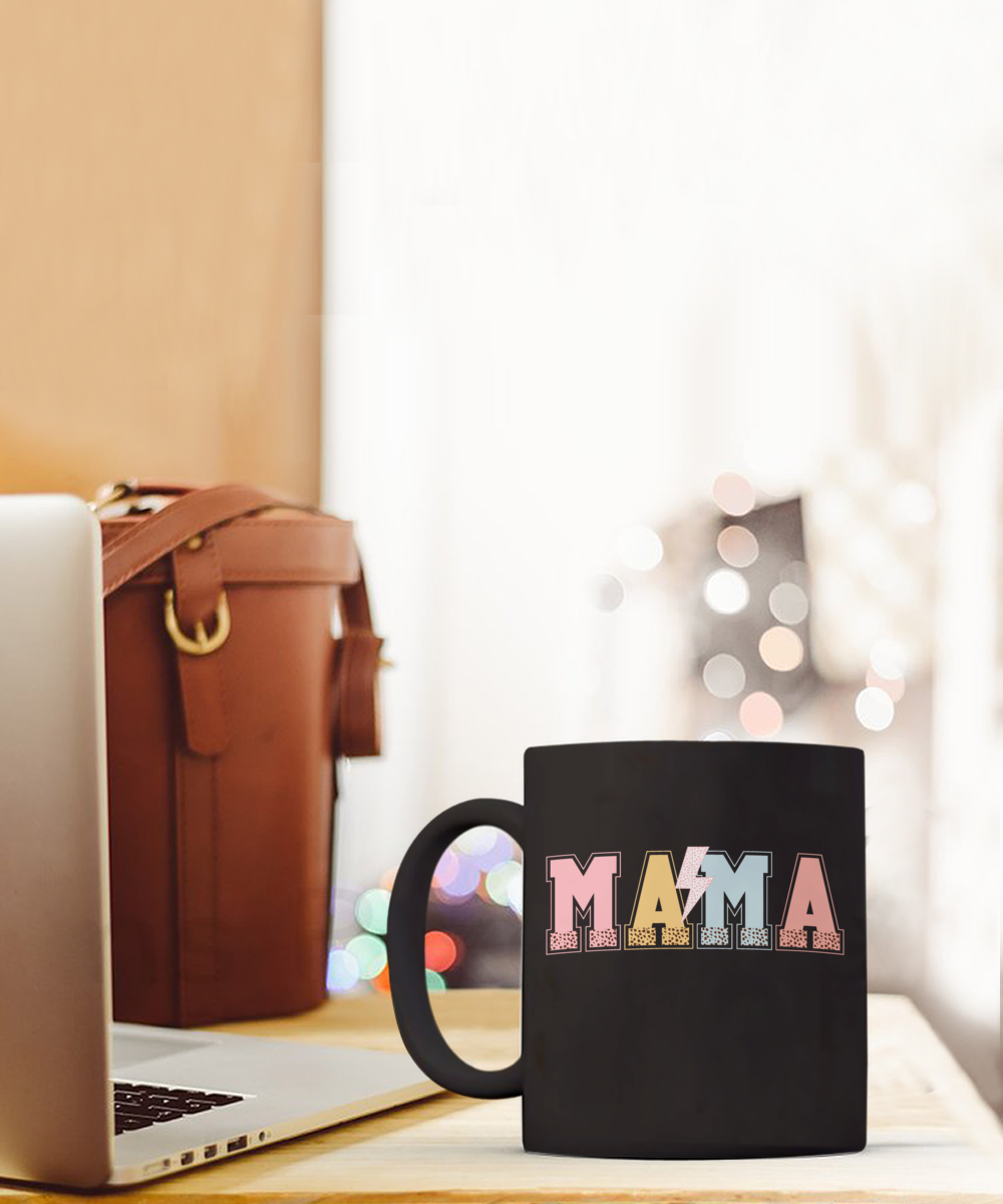 Mama Lightning Black 15 oz mug