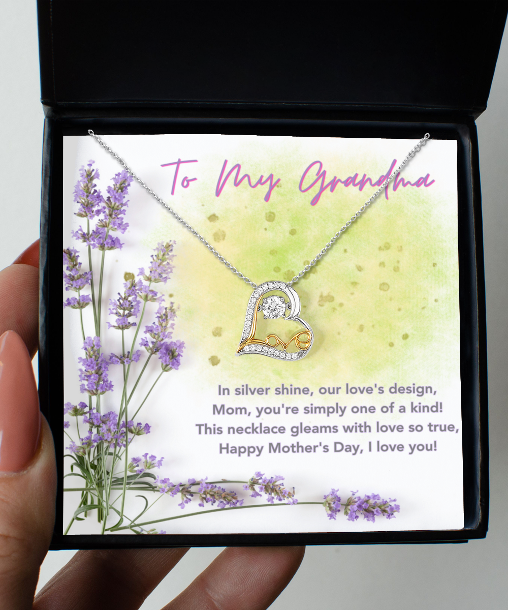 Love Dancing Necklace To My Grandma Mother's Day Lavender