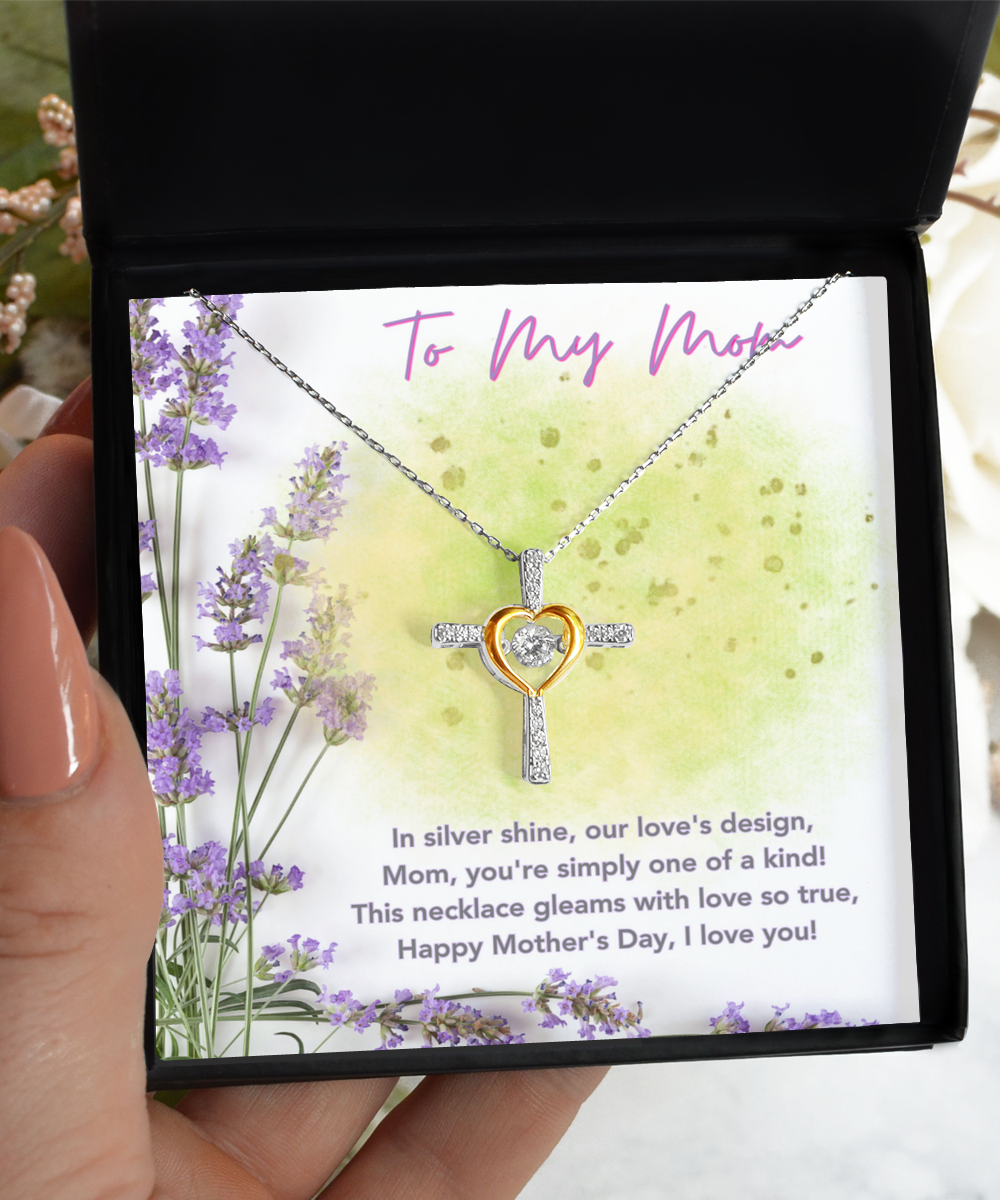 Cross Dancing Necklace To My Mom Mother's Day Lavender