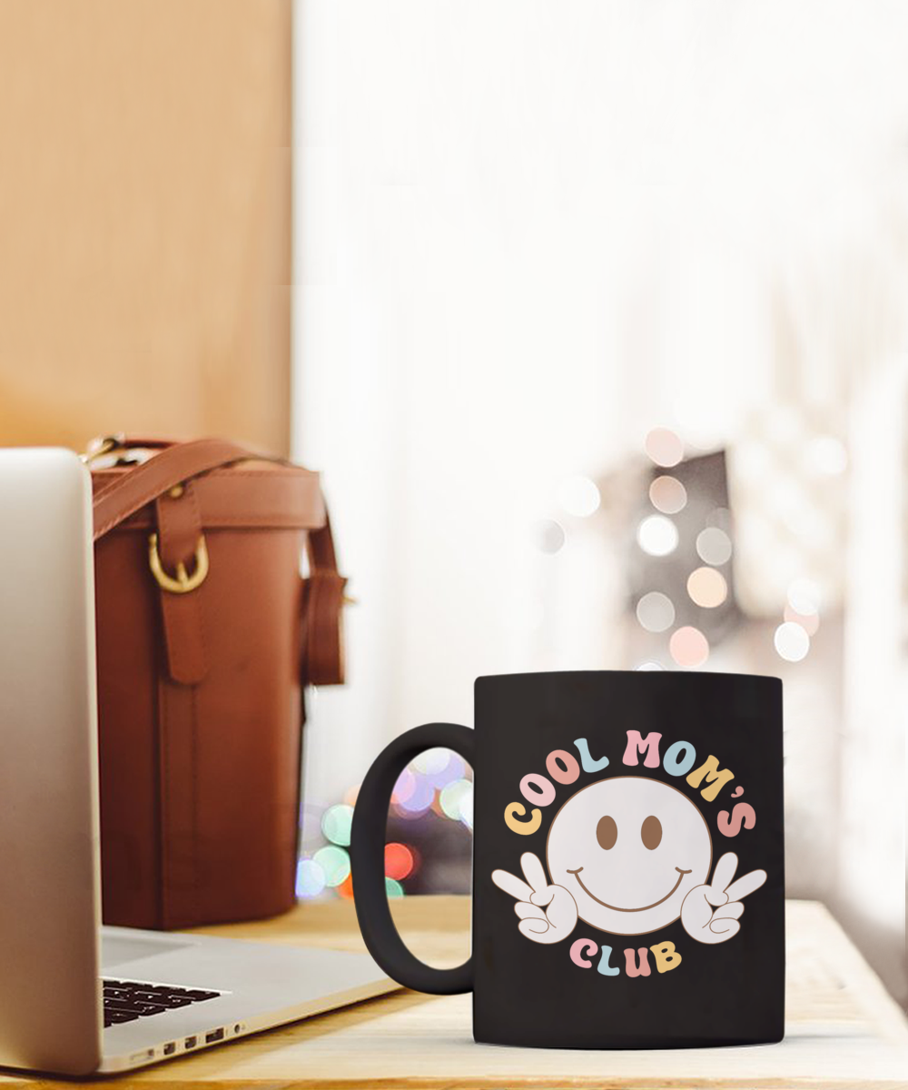 Cool Mom's Club 15oz Black Mug