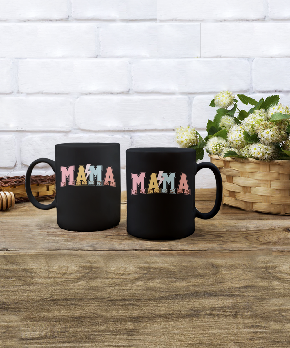 Mama Lightning Black 15 oz mug