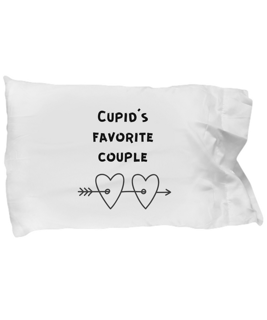 Cupid's Favorite Couple Pillow Case