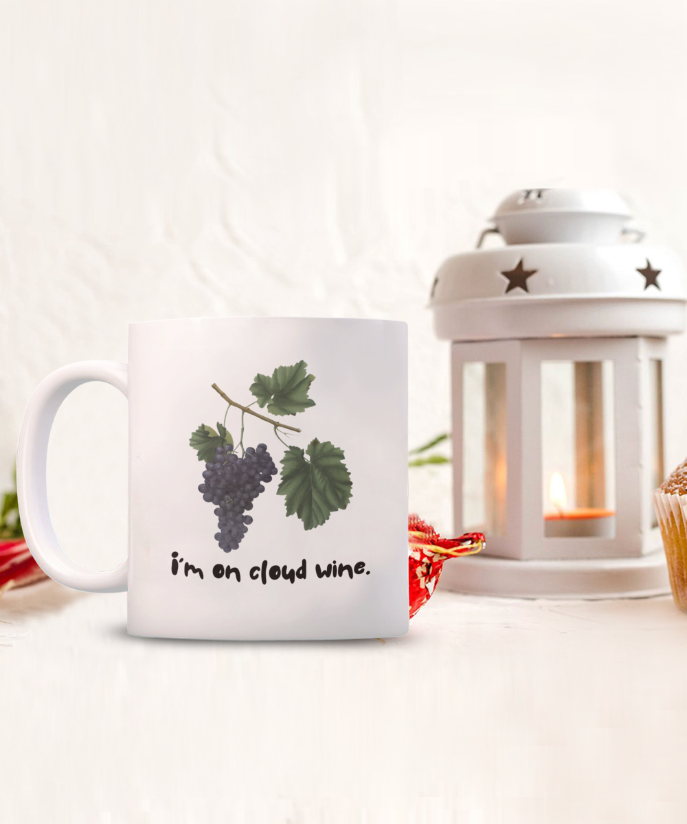 I'm on cloud wine-15oz-Funny & Wine