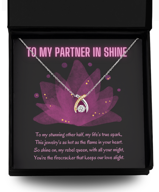 To My Partner In Shine - Wishbone Dancing - Holidays, Special Occasion, Just-Because Love Gift For Your Partner, Wife, Spouse