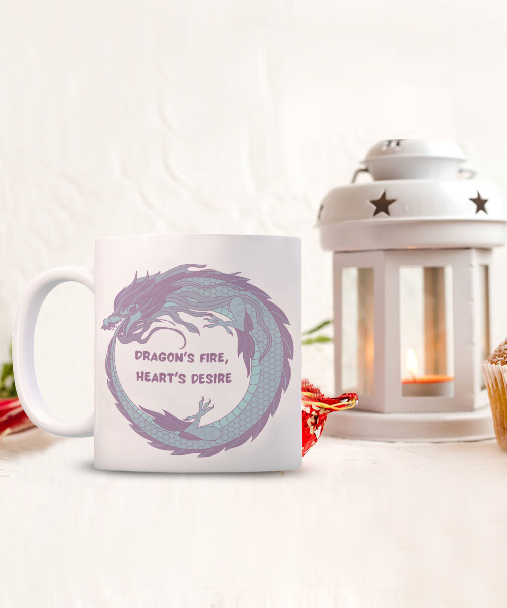 For Year of the Dragon or Just Dragon Lovers:   Dragon's Fire Heart's Desire 11oz mug