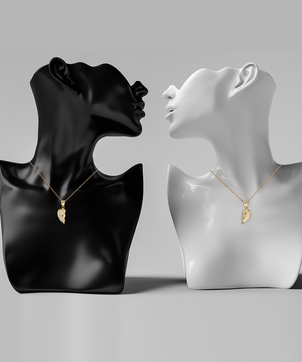 To My One & Only - Unlocking Hearts - 10K Solid Gold 2-in-1 Pendant Set For That Special Woman In Your Life - Holidays (Are Coming!), Birthdays, Anniversaries, Special Occasion