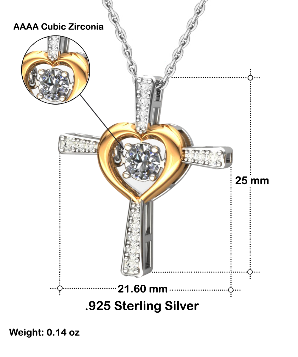 To My Partner In Shine Cross Dancing Necklace - Holidays, Special Occasion, Just-Because Love Gift For Your Partner, Wife, Spouse